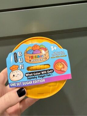 NWT Rainbow Mystery Squishy Bun Fidget Toy